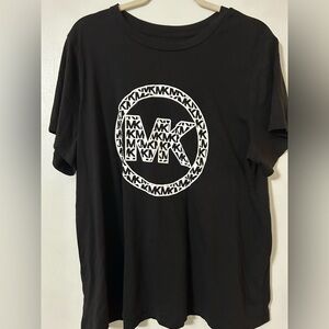 Michael Kors Black Tee with White Logo
